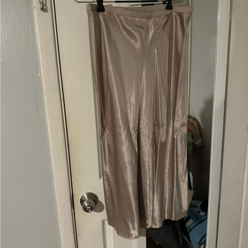 Vince gold silk skirt